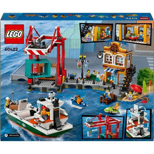 LEGO City 60422 Harbor and Merchant Ship, construction toy for ages 8 and up
