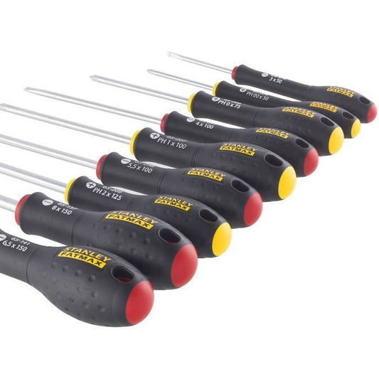 10 Piece Screwdriver Set - STANLEY FATMAX - FMHT65439-0 - Electrician + Mechanic + Phillips + Tester