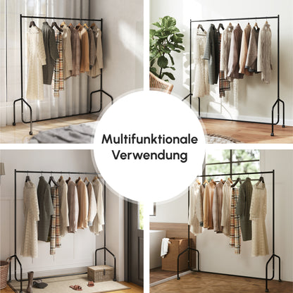 HOMCOM Kleiderständer Kleiderwagen Wäscheständer Rollgarderobe Garderobenständer (150 x 60 x 170 cm)