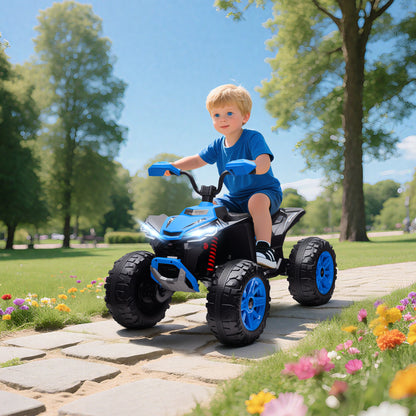 AIYAPLAY Kinder-Elektro-Quad, 24V Elektro-Fahrzeug mit 4 Rädern, Scheinwerfer, USB-Anschluss, MP3-Funktion, 6,5 km/h, 3-8 Jahre