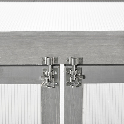 Outsunny Gewächshaus, Treibhaus, transparent, geeignet für Außenbereiche, Holz+Polycarbonat, 58 x 44 x 78cm