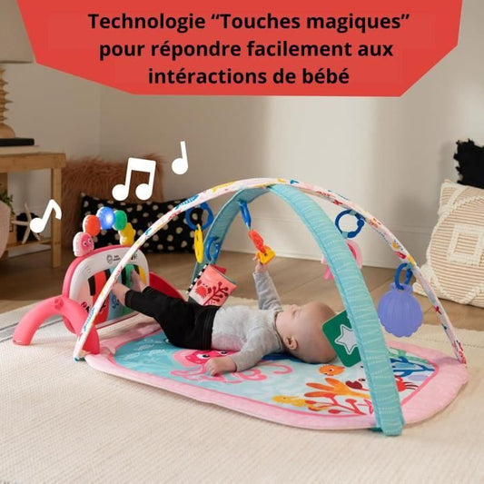 BABY EINSTEIN 4-in-1 Baby Girl Play Mat - Kickin' Tunes - Piano Toy, Arch Sensory Toys, Multilingual