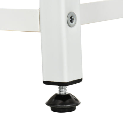 Outsunny Blumenständer, Pflanzenständer, 7 Ebenen, für Innen- und Außenbereiche, Stahl, weiß, 65 x 23 x 94,5cm