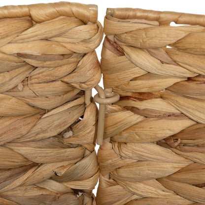 HOMCOM Ständerverkleidung für Weihnachtsbaum, rustikal, Flechtmuster, Wasserhyazinthe, Metallverstärkung