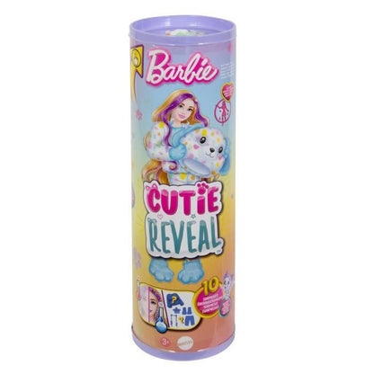 Barbie-Barbie Cutie Reveal-Colorful Dream Dalmatian Doll, 10 Surprises HRK41