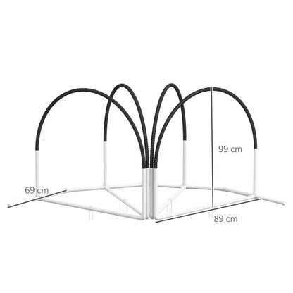 PawHut Hunde-Agility-Set Hundetrainingszubehör Agility-Set, 4 Teile, 89 x 69 x 99 cm, Weiß + Schwarz