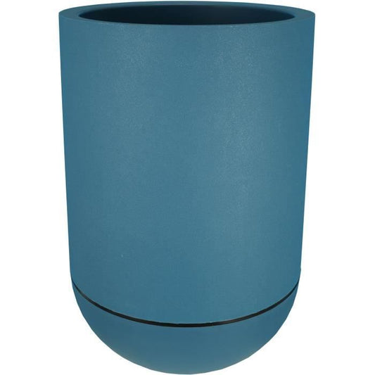 RIVIERA GRANIT TULIP round flower box - Plastic - Diameter 50 cm - Blue
