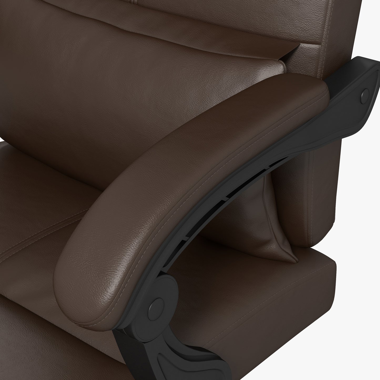 Vinsetto Bürostuhl med Massagefunktion, Ergonomischer Schreibtischstuhl med Liegefunktion, Kopfkissen, höhenverstellbar, Braun