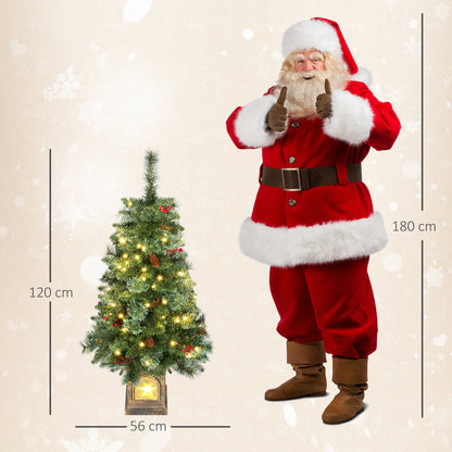 HOMCOM Künstlicher Weihnachtsbaum 120 cm Tannenbaum künstlich mit 100 LED Beleuchtung, 8 Modi, 214 Spitzen