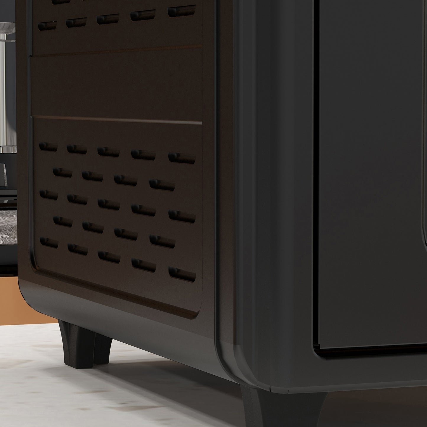 HOMCOM Minibackofen, Heißluftfritteuse, 90-230° C, 7 Programme, Zubehör, Schwarz