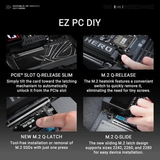 Motherboard - ASUS - MAXIMUS Z890 HERO - DDR5 - PCIe 4.0 - USB 3.2
