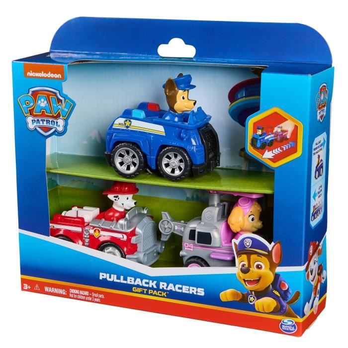 SPIN MASTER PACK OF 3 RETRO FRICTION VEHICLES Paw Patrol