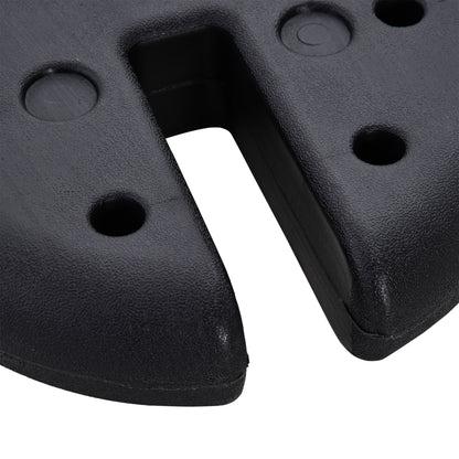 Outsunny Pavillon Standfuß 4 Stk. Gewicht Partyzelt Pavillonvikt befüllbar till 5 kg Gewichte für Pavillon Beschwerer für Pavillons Ø25 x 6 cm Schwarz