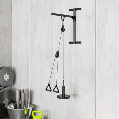 SPORTNOW Fitness Latzug Gym Fitnesssgeräte Kabelzug Pulley System Arm Krafttraining für Zuhause