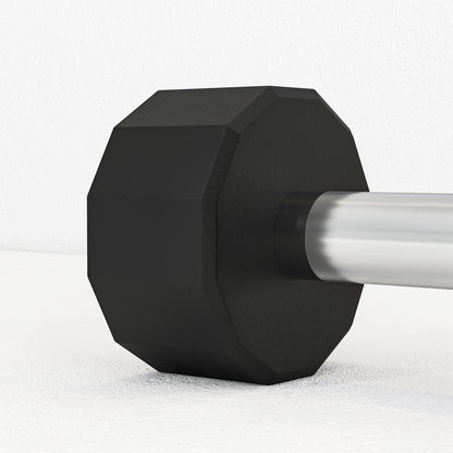 SPORTNOW Kurzhantel-Set 2 x 10kg, kein Wegrollen, rutschfester Griff, Gummimantel, Metallkern, Schwarz