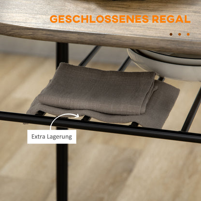 HOMCOM Bistro-Set Esstisch Küchentisch mit Stühlen Set, 1 Tisch, 2 Stühle, 80 cm x 53 cm x 74,5 cm, Schwarz