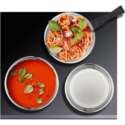 Induction cookware set - Arthur Martin - AM4485 - Stainless steel - 10 pieces - Removable handle - All hobs including induction