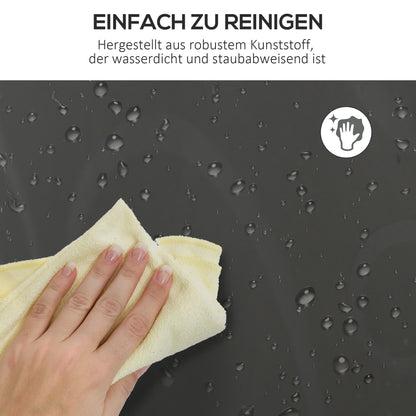 HOMCOM Modulares Regalsystem, Steckregal, zusammensetzbar aus 12 Würfeln 125 x 32 x 125 cm, Kunststoff+Stahl Schwarz