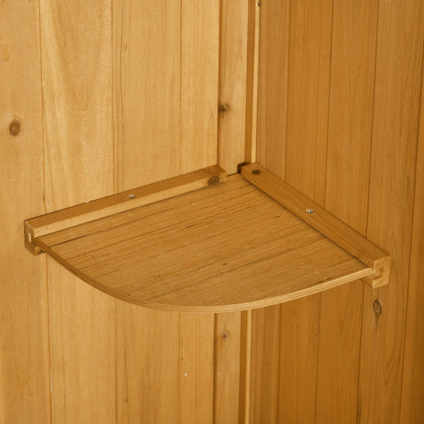 Outsunny Gartenschrank Gartenhaus Gerätehaus Geräteschuppen mit Fachböden Asphaltdach Fenster Holz Gelb+Grün 77 x 54,2 x 179 cm