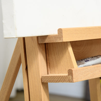 Vinsetto Staffelei, Künstlerstaffelei, Höhenverstellbar, 4 Rollen, Natur + Schwarz