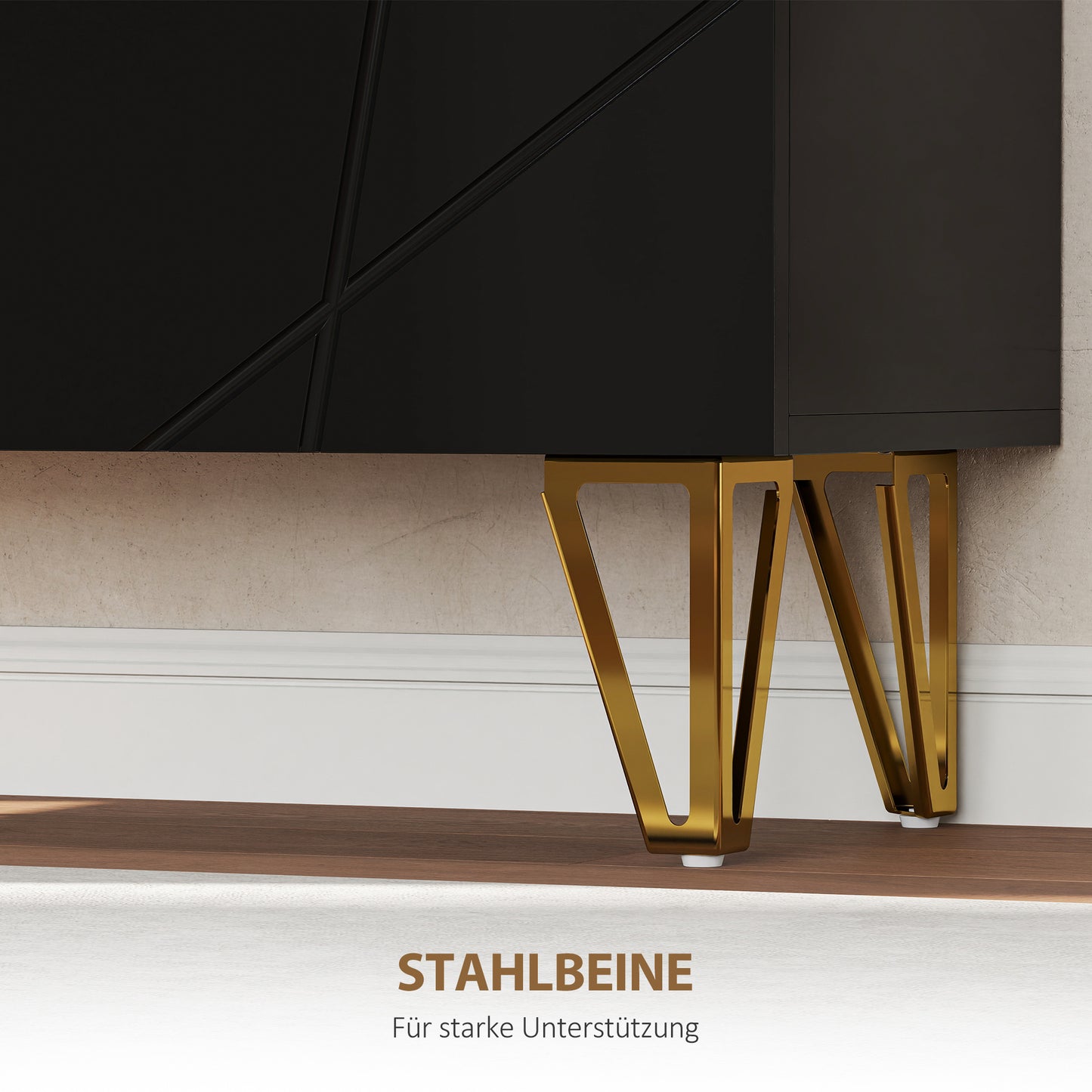 HOMCOM Schuhschrank mit 2 Türen, Schuhregal, Schuhaufbewahrung mit 3 Verstellbaren Ablagen 72 x 31,5 x 95 cm, Schwarz