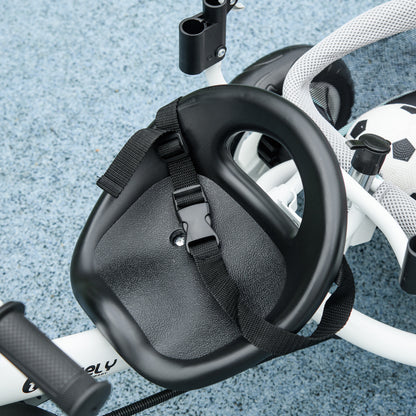 HOMCOM Kinder-Dreirad, Kinderfahrrad, Rückenkorb, Becherhalter, Sonnendach, Metall, Grün