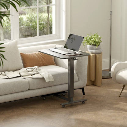 HOMCOM Stehpult Höhenverstellbar inkl. 4 Rollen C-Form 65 cm x 48 cm x 70-110 cm Schwarz