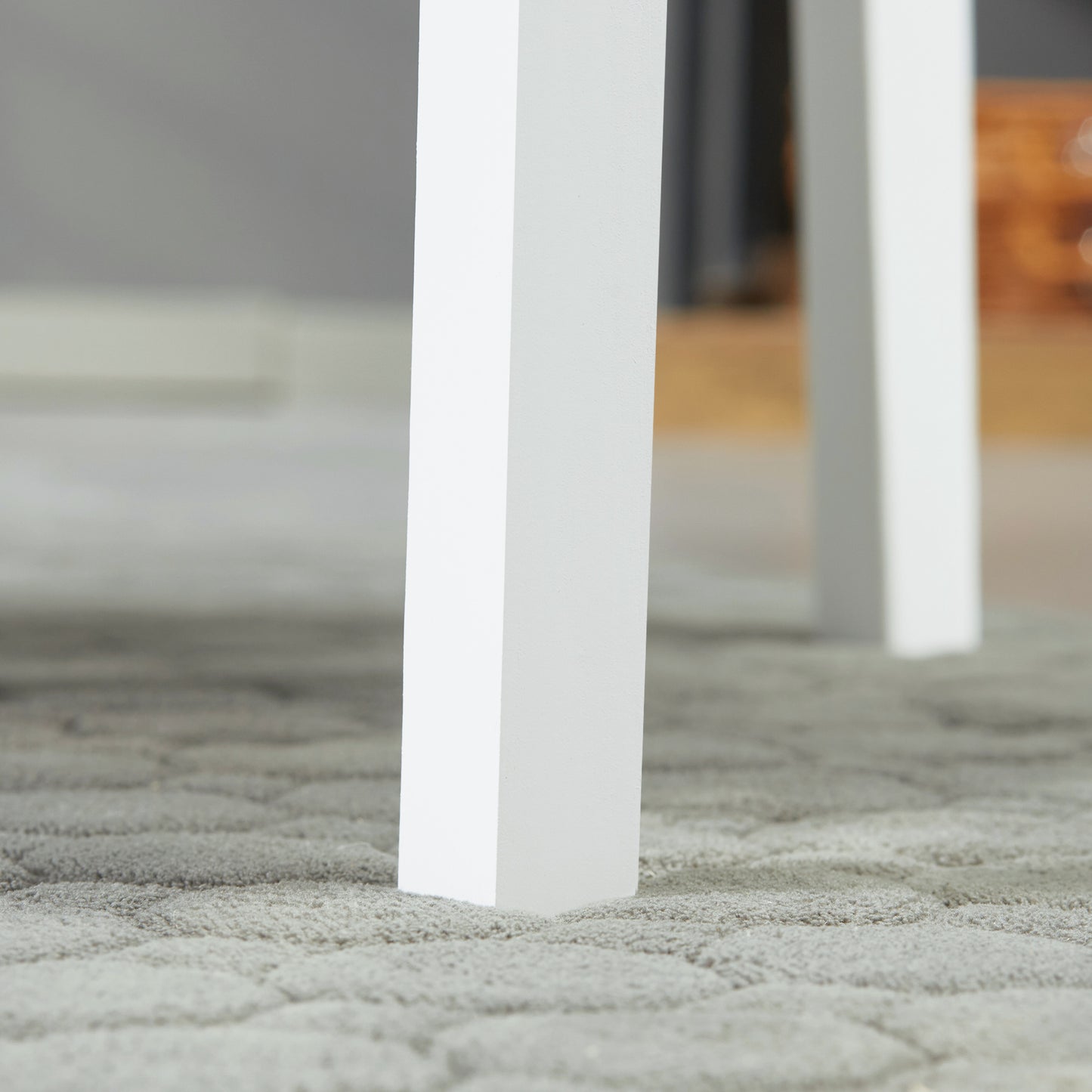 HOMCOM 2er-Set Esszimmerstühle Küchenstühle Stühle, Massivholz, 41 cm x 46,5 cm x 85,5 cm, Weiß