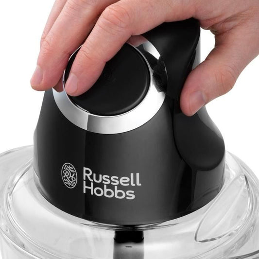 Mini Chopper - RUSSELL HOBBS - Desire 24662-56 - 200 W - 1 L glass bowl - Stainless steel blades - Matt black