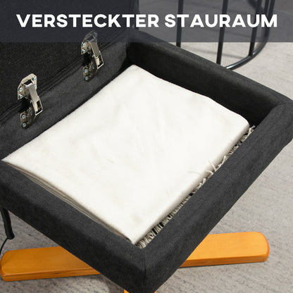 HOMCOM Massagesessel mit Liegefunktion und Fußhocker, 145°-Neigung, Polyester, 80 x 86 x 99 cm, Schwarz