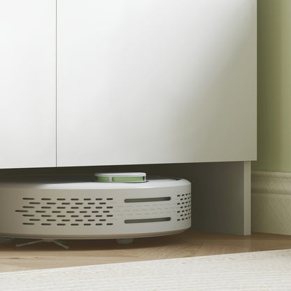 HOMCOM Küchenschrank, Vorratsschrank für Küche, Wohnzimmer, Esszimmer, Schränke, Regale, Mikrowellenablage, Spanplatte, Weiß