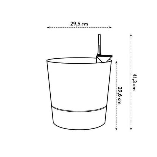 ELHO - Flowerpot - Greensense Aqua Care Round 30 - Light Cement - Indoor/outdoor - Ø 29.5 x H 29.1 cm