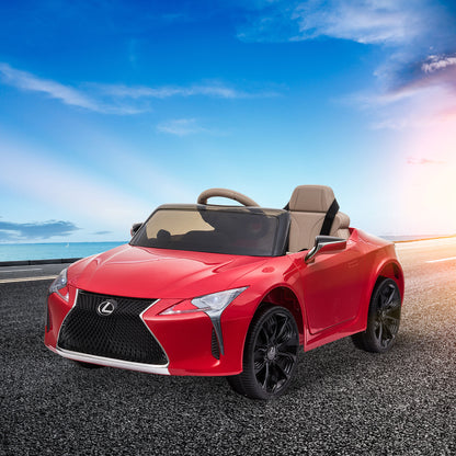HOMCOM Kinderauto von Lexus Kinderfahrzeug für 3-6 Jahre Elektroauto mit MP3 Musik Rot 106 x 43 x 44 cm
