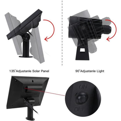 Four 4 in 1 solar spotlights to stick or fix - LUMISKY - ROUNDY - H27 cm - Cool white LED