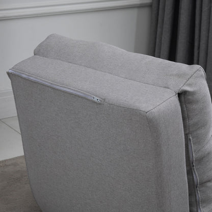 HOMCOM Bodensessel Klappmatratze Schlafmatte, 2-in-1-Design, abnehmbares Kissen, 60 x 80 x 56 cm, Grau