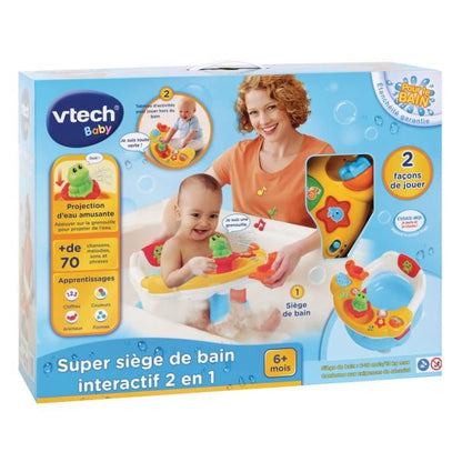 VTECH BABY - Super 2 in 1 Interactive Bath Seat - Bath Toy