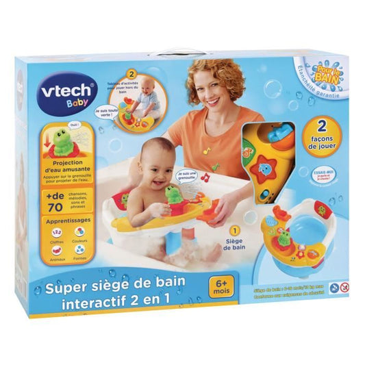 VTECH BABY - Super 2 in 1 Interactive Bath Seat - Bath Toy