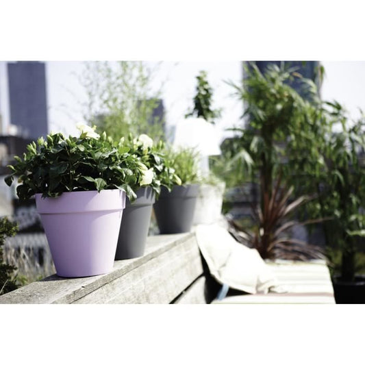 ELHO Urban round flowerpot Loft - Ø 20 cm - Warm gray