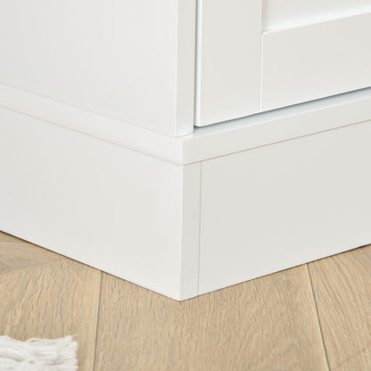 HOMCOM Bücherregal Wandregal Regal, 2 Regale, 76 cm x 40 cm x 178,5 cm, Weiß