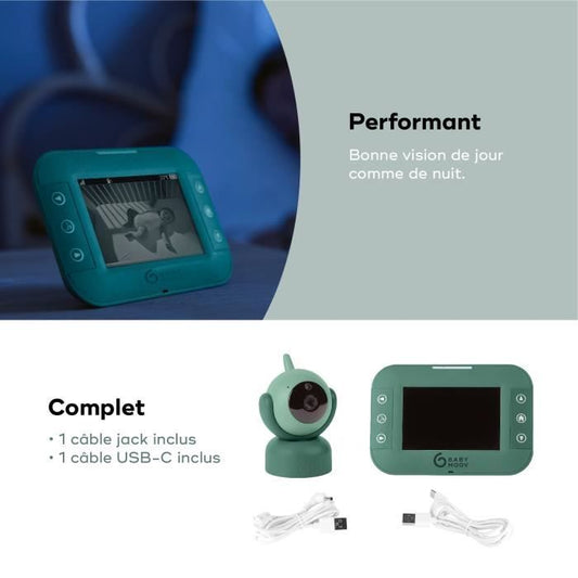 Babymoov Babyphone Video Yoo Master - Motorized Camera with 360 ° view - Sleep technology - Night vision