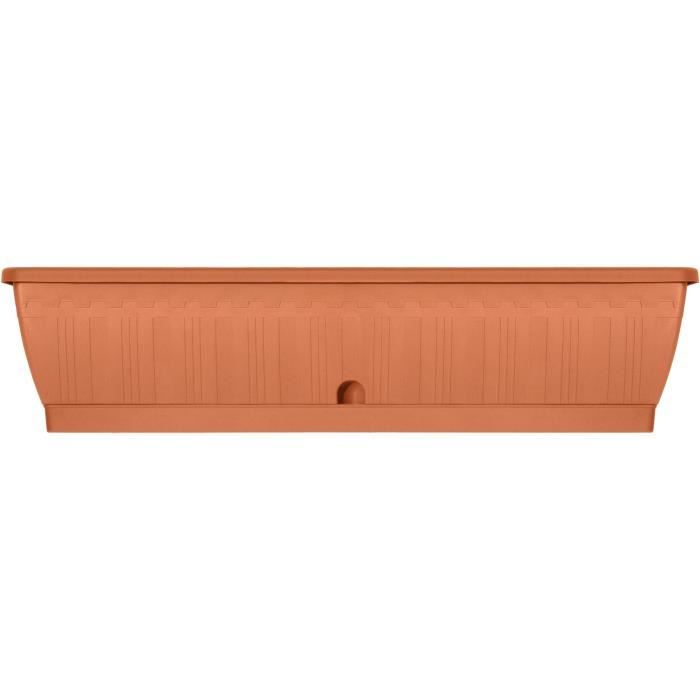 Planter - GARDEN ID Terraflor - Terra 80 cm - Solidity - Water reserve - Recycled & 100% recyclable - Volume for plants.