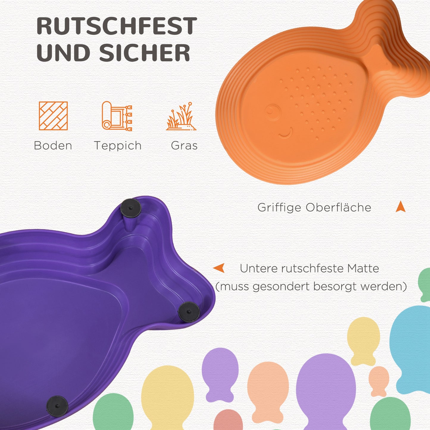 Outsunny Balance-Steine, Trittsteine, 11 Stück, stapelbar, rutschfest, robust, für innen und außen, belastbar bis 100 kg