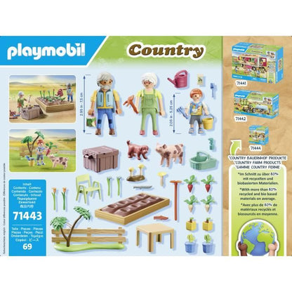PLAYMOBIL 71443 Grandparents and vegetable garden - Country - Ages 4 and up