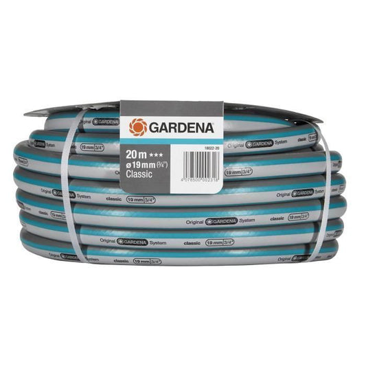 Gardena Classic watering pipe-Length 20m-Ø19mm-High resistance pressure 22 bar maximum-12 years warranty (18022-20)