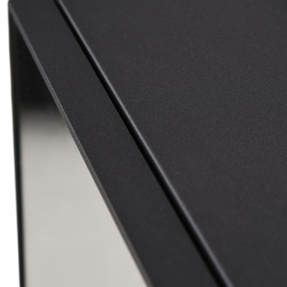 kleankin Spiegelschrank, 2 Innenböden, offenes Regalfach, Stahlgehäuse, schwarz, 46 x 13,5 x 58 cm