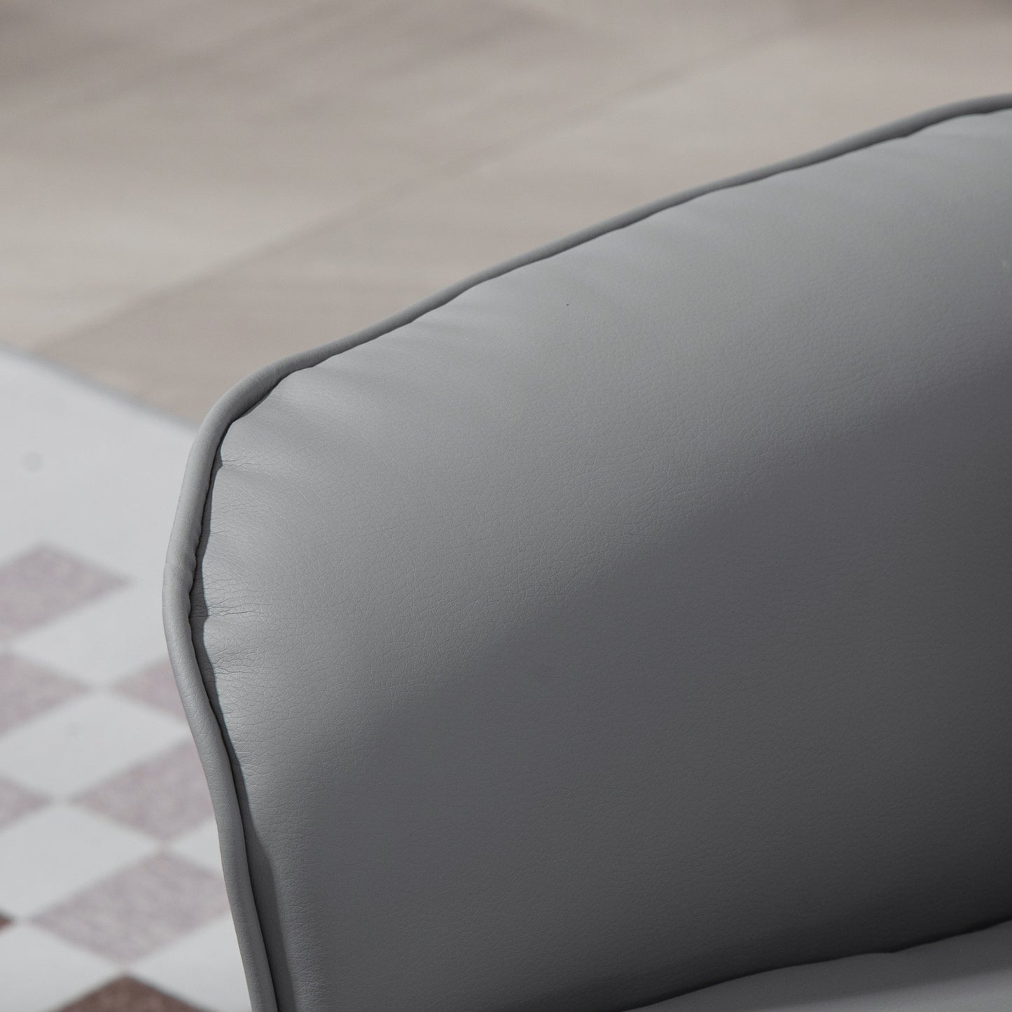 HOMCOM 2-teiliges Sessel-Set Sessel mit Fußhocker Relaxsessel mit Fußhocker, höhenverstellbar, neigbare Rückenlehne, Hellgrau