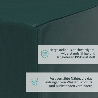 Outsunny Schutzhülle für Gartenmöbel Winterfest Wasserdicht Abdeckung Anti-UV Abdeckplane Gewebe Abdeckhaube für Gartentische Terrassenmöbel Rechteckig 235 x 190 x 90cm Grün