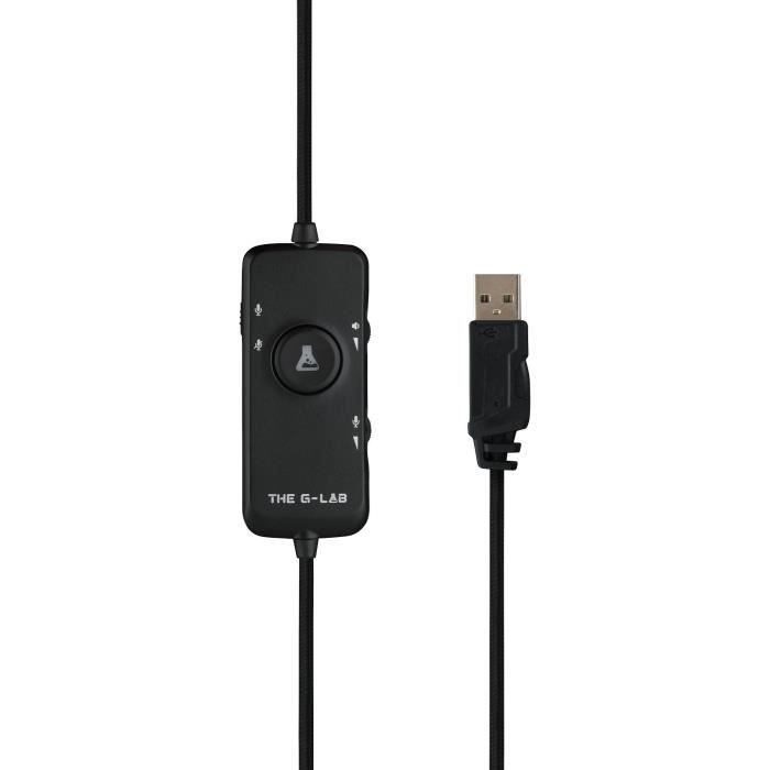 THE G-LAB Korp Thallium Headset with Mic Gaming - 7.1 Digital Sound - PC Compatible, PS4