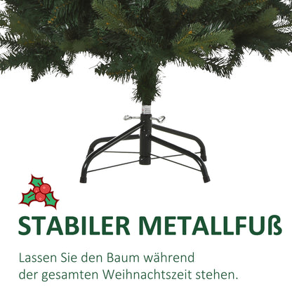 HOMCOM Weihnachtsbaum Christbaum Kunsttanne, 1,2 m, inkl. Ständer, Ø85 cm x 120 cm, Grün
