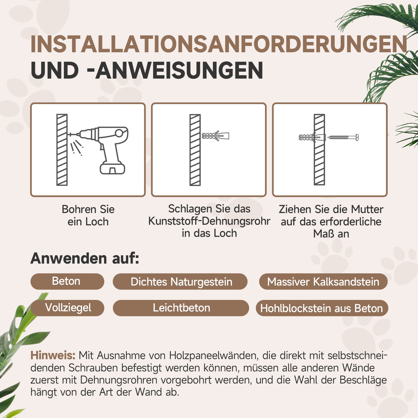 PawHut 5-teiliges wandmontiertes Kletterset für Hauskatzen mit Kratzpfosten, Kratzmatte, Katzenbett, Spielzeugbällen, Hellgrau